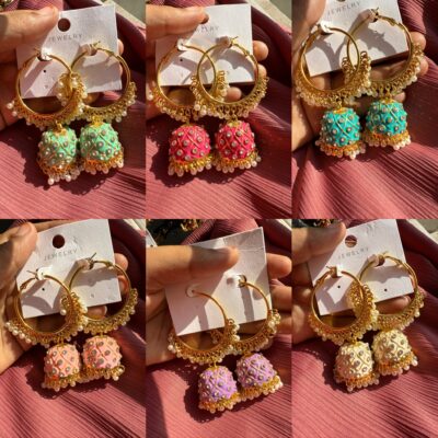 Big Jhumka - Minakari Design